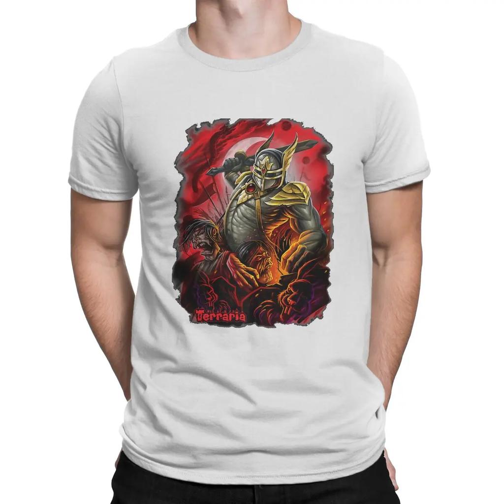 Horror Men TShirt Terrarias O Neck Tops Fabric T Shirt Humor Top Quality Gift Idea