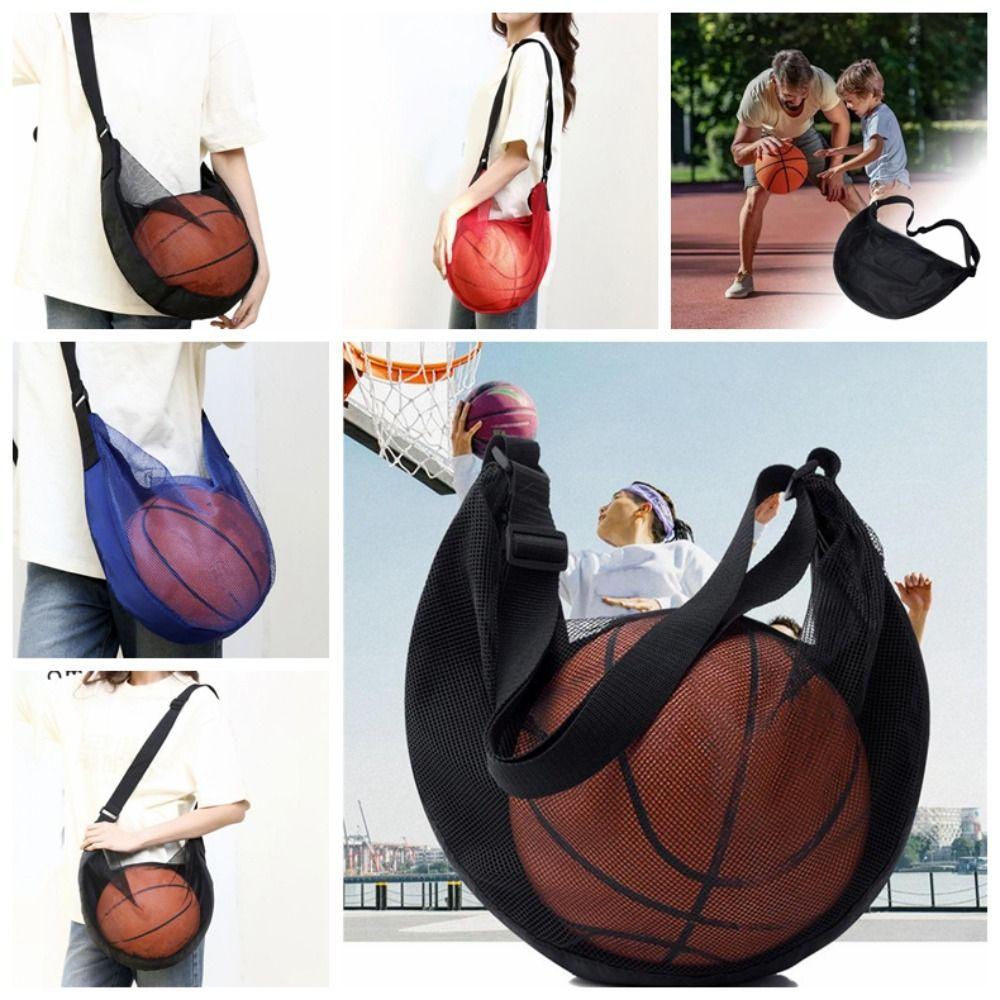 Oxford Cloth Basketball Mesh Bag Single Shoulder Soccer Storage Case Crossbody Ball Bag  Team Work