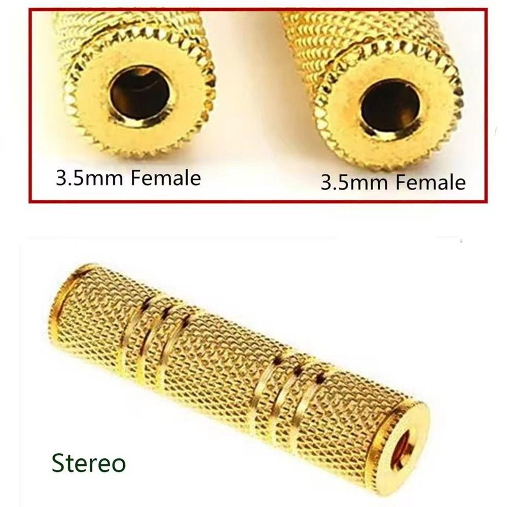 Gold Plated 3.5mm Jack Coupler 3.5 Mm Female To 3.5mm Female 3.5mm Stereo Coupler Socket
