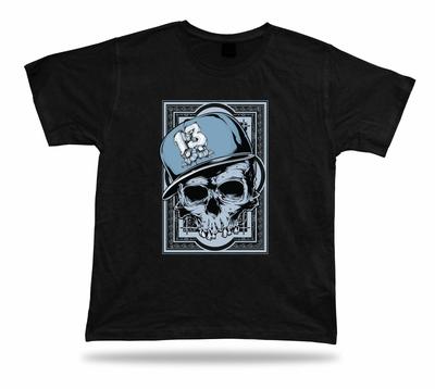 Tshirt Tee Shirt Birthday Gift Idea Hip Hop Skull Hat Gang Punk Street Luck 13
