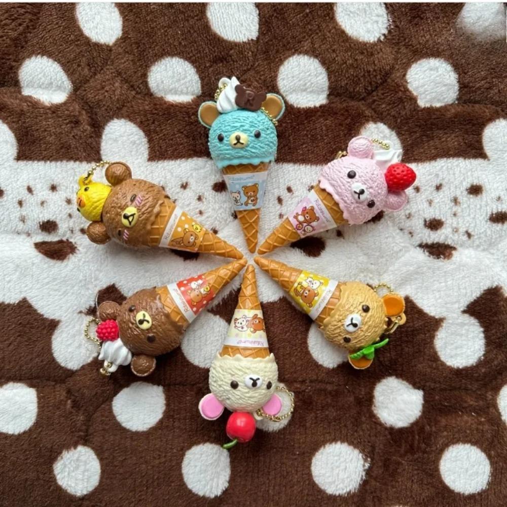 Anime Figure Kawaii Capsule Blind Box Ice Cream Bear Bead Chain Hanging Bag Doll Toy Model Decoration Pendant Birthday Gift