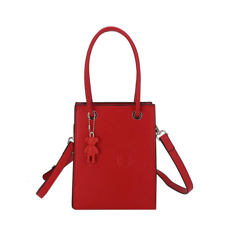 Small Square Womens Handbag With Zipper Closure For Daily Casual Use