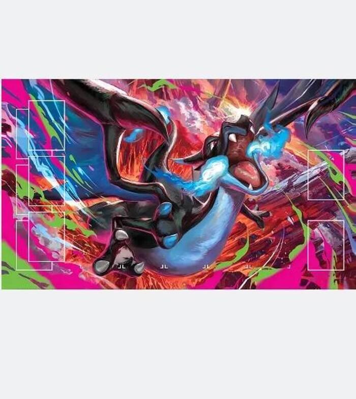Chibi Dinosaur Mouse Pad Large Desk Mat with Card Layout for TCG Players