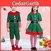 Modisches Kinder-Weihnachtselfen-Kostüm Paar-Outfit Für Weihnachtsfeiern Cosplay Rollenspiel