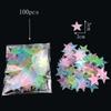 100 Pcs Luminous Fluorescent Wall Stickers 3D Stars Glow in The Dark Wall Stickers for Kids Baby Room Bedroom Ceiling Home Decor