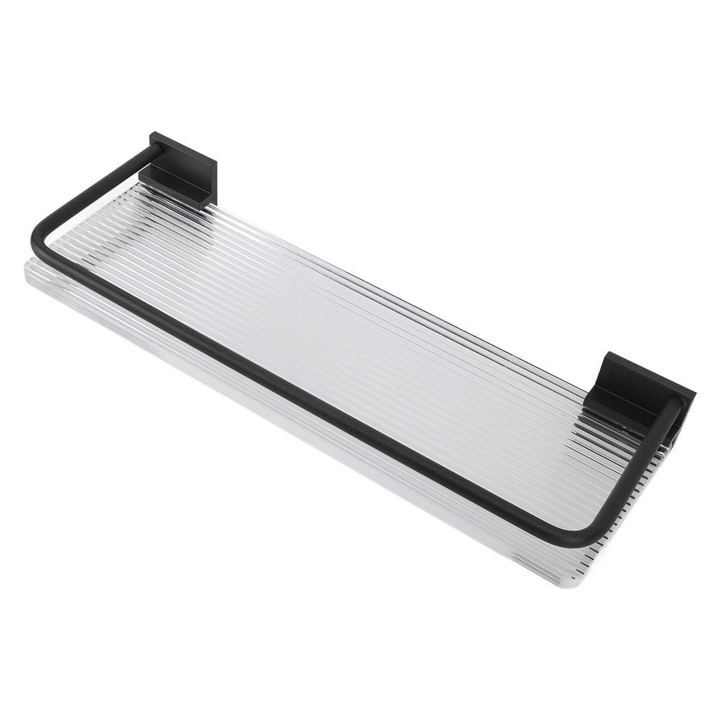 Floating Shelf Space Aluminum Acrylic Wall Mounted Decorative Storage Shelf for Kitchen Bathroom