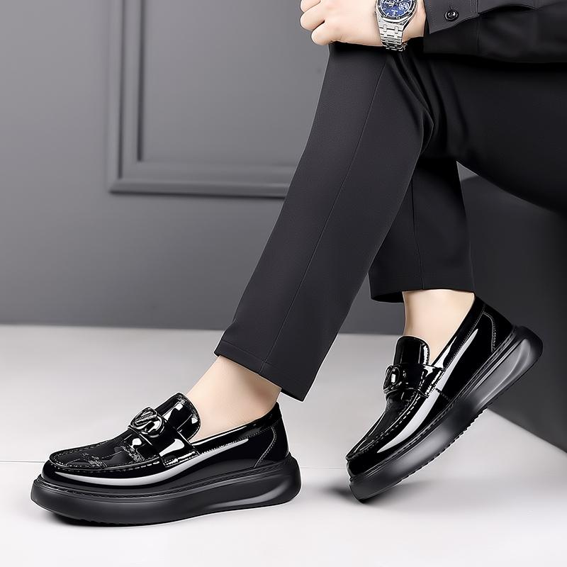Fashion Mens Fashion Design Moccasin Adult Male Handmade Boat Footwear Thick Bottom Loafers Business Slip on Soft Flats Casual Shoes