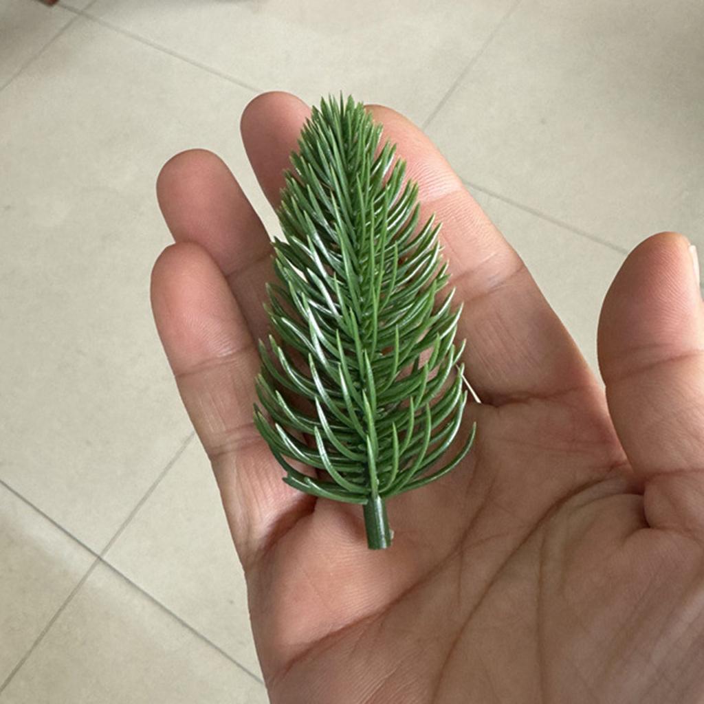 50pc Artificial Plants, Artificial Pine Needles, Christmas Trees, Small Pine Needle Trees, Christmas Rings, Christmas Handicrafts, Decorative PE Trees