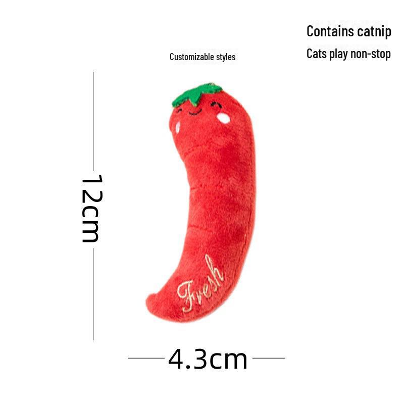 New Catnip Plush Toy: Cat Grass-Infused, Bite & Scratch Resistant, Self-Entertaining Doll for Cats