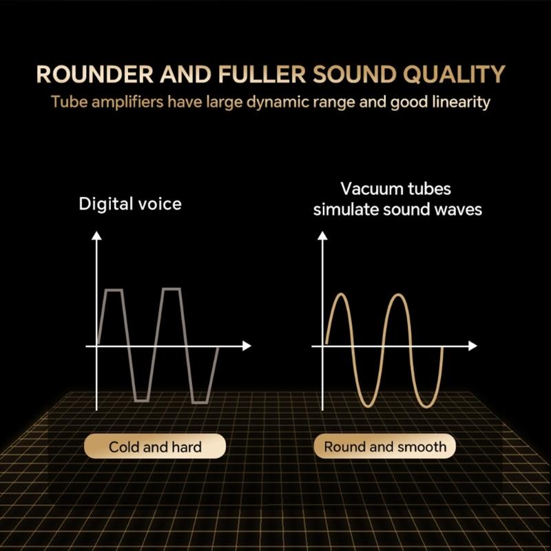 HiFi Sound Preamplifier Vacuum Tube Amplifiers Buffers Treble Bass Adjustment Preamp Sound Amplifiers Bile Tube Preamp