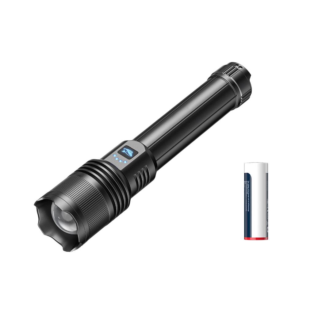 Telescopic Zoom High,intensity Flashlight, Suitable For Home And Outdoor Use, Long,range, Flashlight.[Includes 1 X 26800 Battery, 4000mAh]