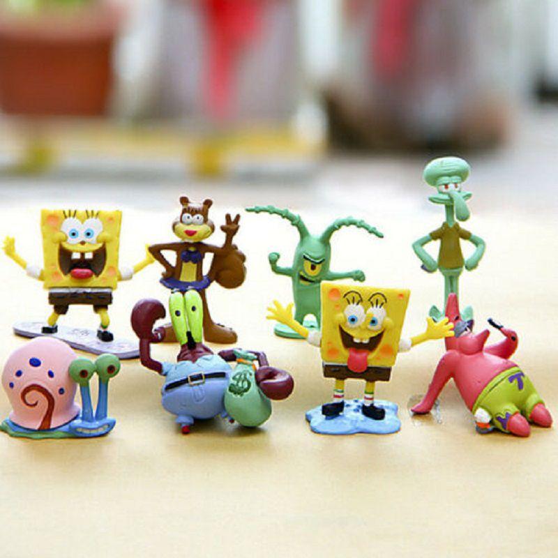 Spongebob Squarepants Patrick Star Squidward Pvc Figure Toy Set For Children 8pcs/lot