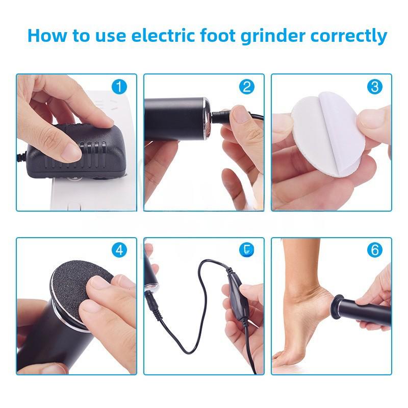 New Electric Pedicure Foot Grinder - Automatic Skin Exfoliator for Smooth Feet.