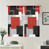 2 Pieces, Elegant Grid Semi Transparent Curtains - Durable and Easy To Hang, Used for Living Room, Bedroom, Home Decoration