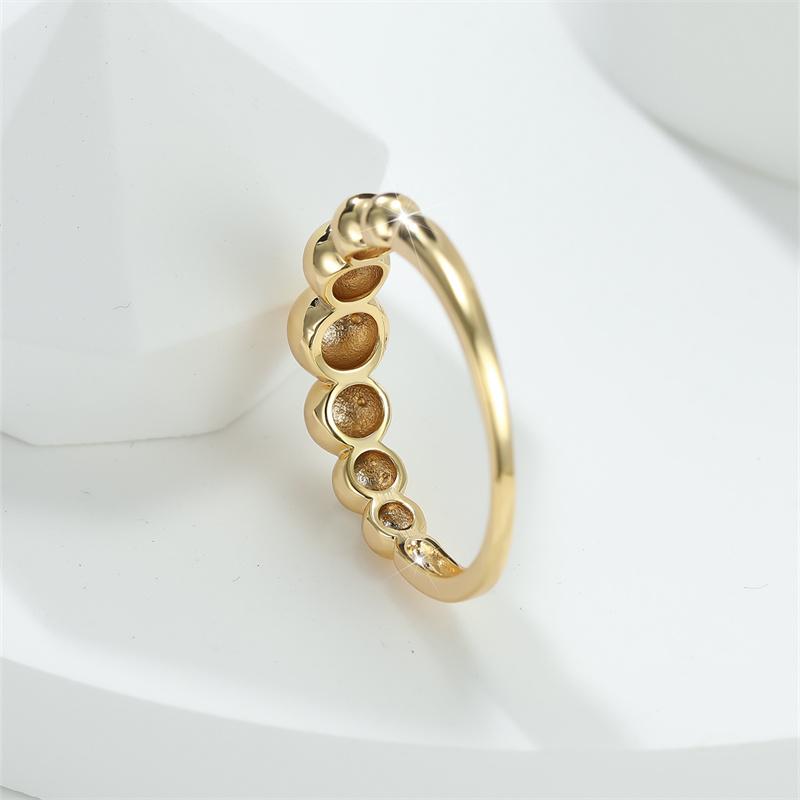 Male Female Minimalist Round Beads Ring Gold Color Simple Stacking Thin Rings For Women Men Wedding Bands Party Finger Jewelry