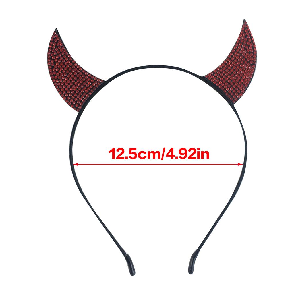 Devil Horns Disco Party Headwear Disco Headband Party Costume Headpieces Sparkly Devil Horns Cool Ghosted Horns