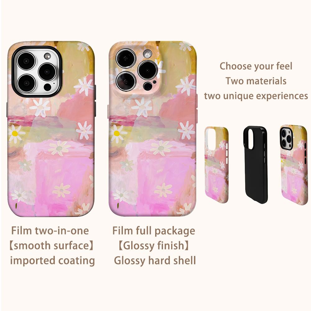 GET HAPPY Phone Case for IPhone 16 15 14 13 12 11 X XS XR XSMAX 7 8 Pro Max Plus Double-layer Back Cover