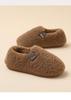 Women's Plush Cotton Non-Slip Indoor Slippers - Warm, Thick Fleece, Closed-Heel for Autumn & Winter, Men's Sizes Available.