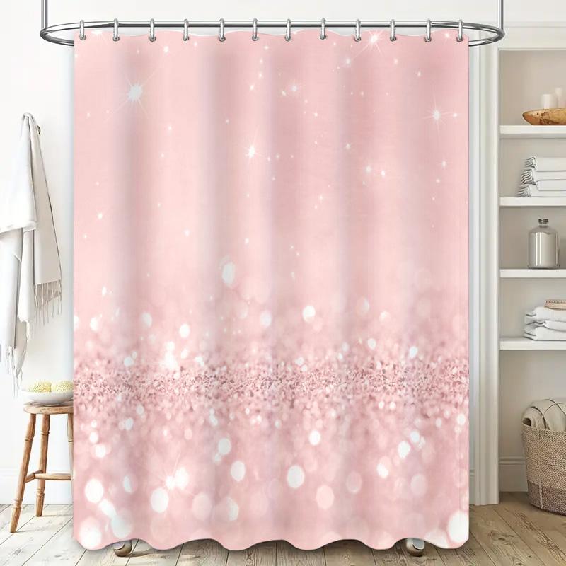 Tenda da Doccia Spa Scintillante con Effetto Gradiente Rosa per Decorazione del Bagno Idea Regalo Perfetta
