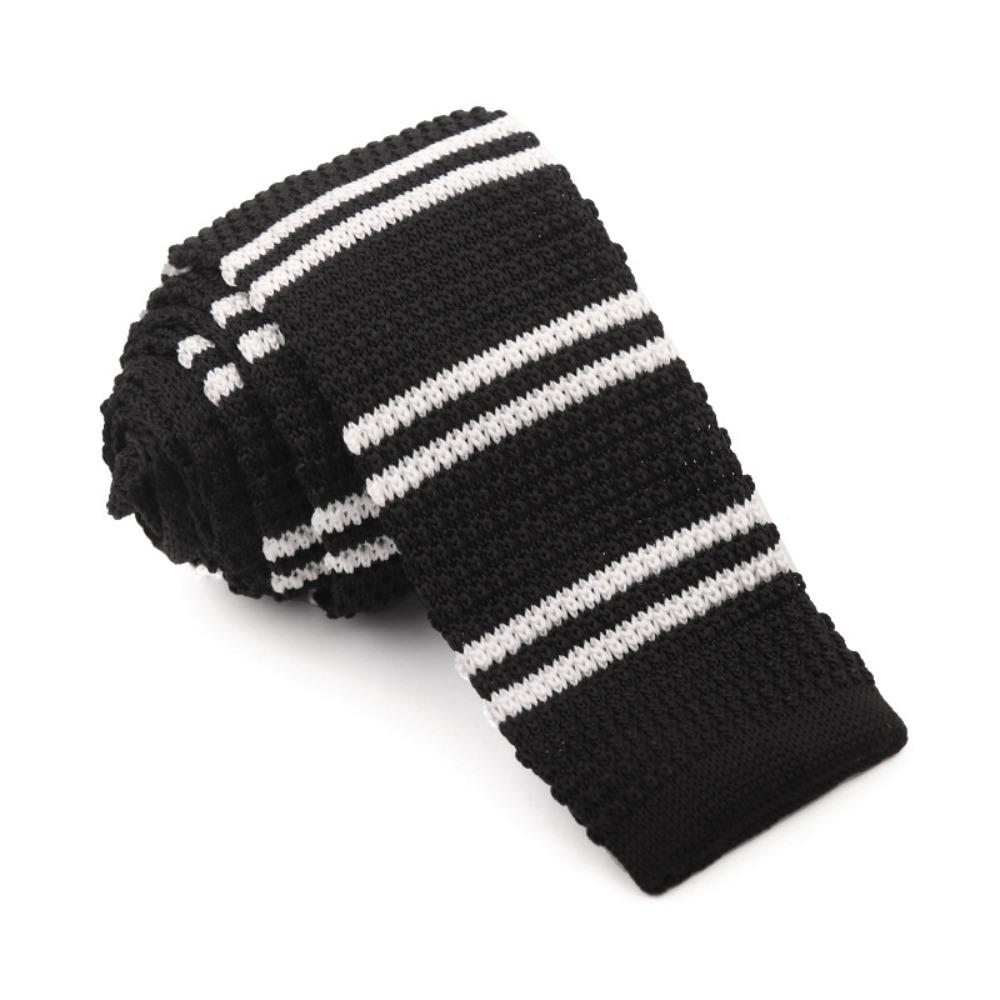 

Регулируемый полосатый вязаный галстук Утолщенный мужской галстук-бабочка Модный вязаный галстук для рубашки Аксессуары для костюма Style G