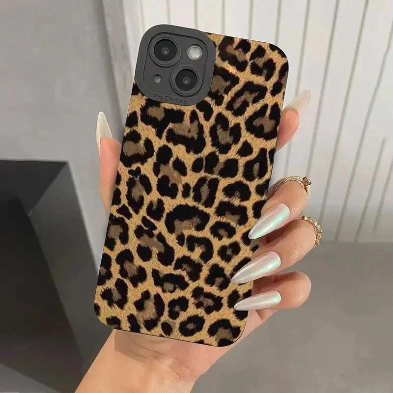 Leopard Design Stylish Pink Pattern Phone Case For iPhone 15 14 13 12 11 Pro Max Mini XS XR X 7 8 15 Plus SE 2022 Soft Cover