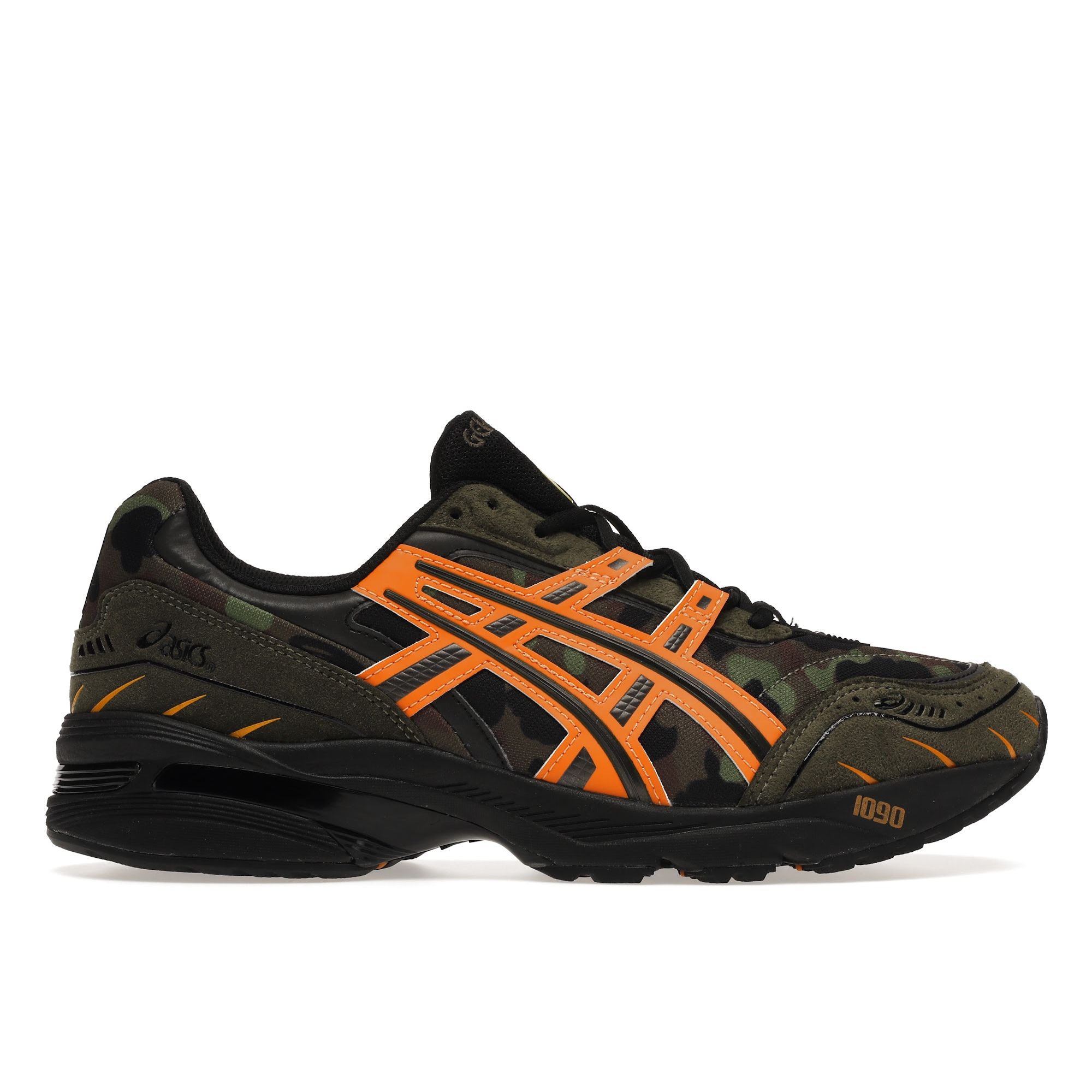 

Кроссовки унисекс ASICS BAPE x Gel 1090 Camo Green Aloe Bengal-Orange 1023A061-200 36