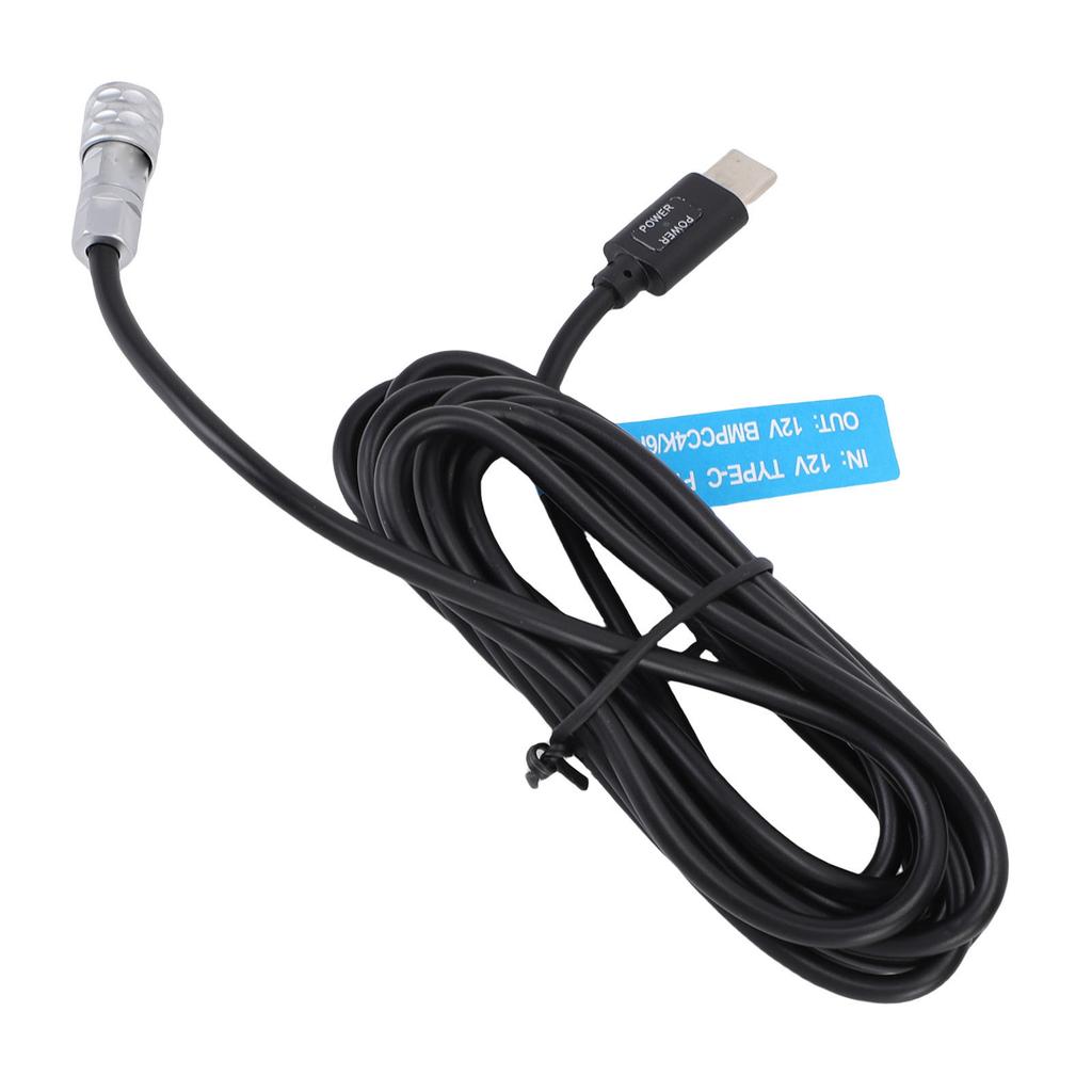 Type C Power Cable Suitable for BMPCC 4K 6K Cinema Camera 200cm Length USB C to 2 Pin Female Connector Power Cord