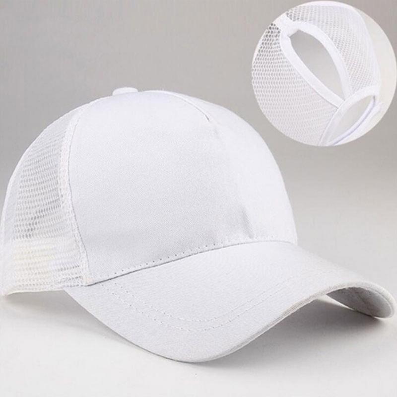 High Ponytail Baseball Cap - Women Summer Sun Hat Running Snapback With Messy Bun Space Female Sports Cap