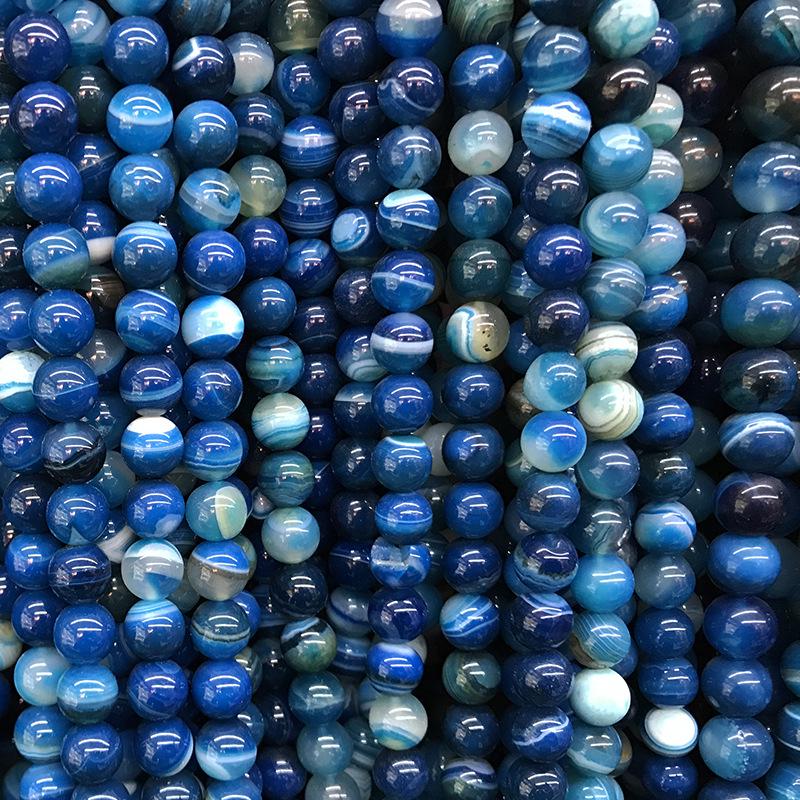 6A Grade Natural Striped Agate Beads for DIY Jewelry Making 6mm, approx. 63 beads