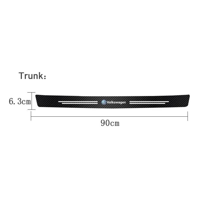 High-quality Carbon Fiber Car Door Sill Protector Sticker For VW Golf Amarok Phaeton T5 Teramont ID3 Tiguan T-Cross GTI GTD CCAL8