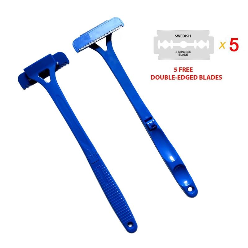 Safety Long Handle Folding Back Shaver Body Shaver Back Hair Trimmer Body Leg Back Razor Shaver Epilator Hair Removal Tool