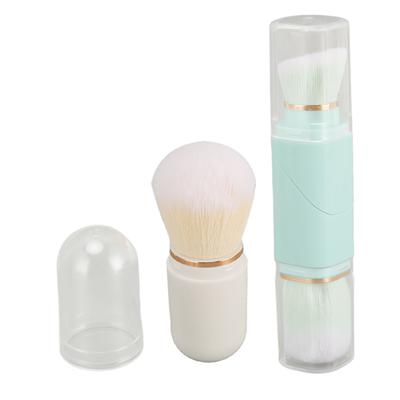 Kapslový štětec na make-up Oboustranný Teleskopický štětec na pudr Cestovní velikost Zatahovací štětec na tvářenku