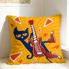 P-Pete The Cat Pillow Cover Print Cushion Cover Retro Trendy Pillow Case For Wedding Party Home Decor