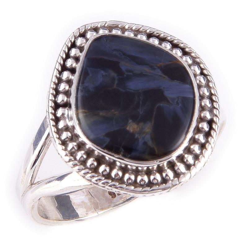 Natural Pietersite Gemstone Handmade 925 Solid Sterling Silver Ring Size 9 q0l49