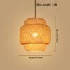Woven Rattan Pendant Lamp Hand Knitted Ceiling Light Rural Handmade Wicker Chandelier  Bedroom