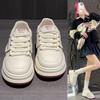 High-end thick-soled white model 22 spring and autumn new autumn recreational board shoes white shoes