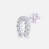 Ready To Ship VVS Moissanite Horseshoe C Hoop Earrings S925 Sterling Silver Full Pave U Shape Jewelry for Women Earings