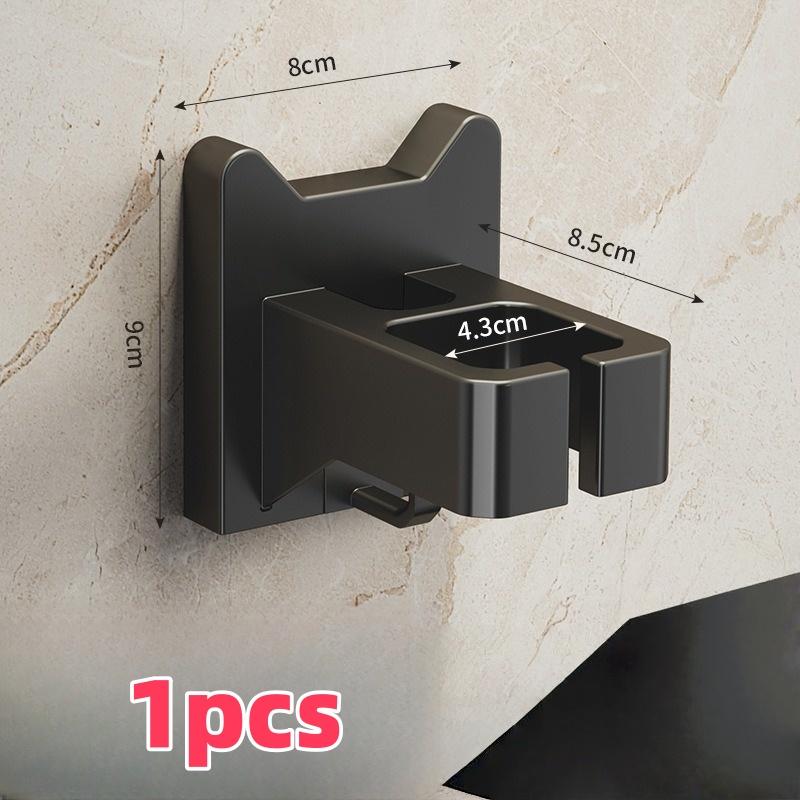 Wall Mounted Hair Dryer Bracket Bathroom Shelves Punch-free Drilling Storage Rack Tools Organizer For Hair Dryer, White ,Black