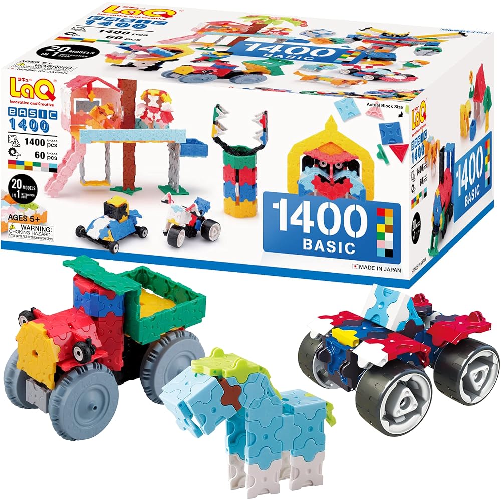 Yoshiritsu LaQ Basic 1400 Building Blocks Set Educational Toy for Kids