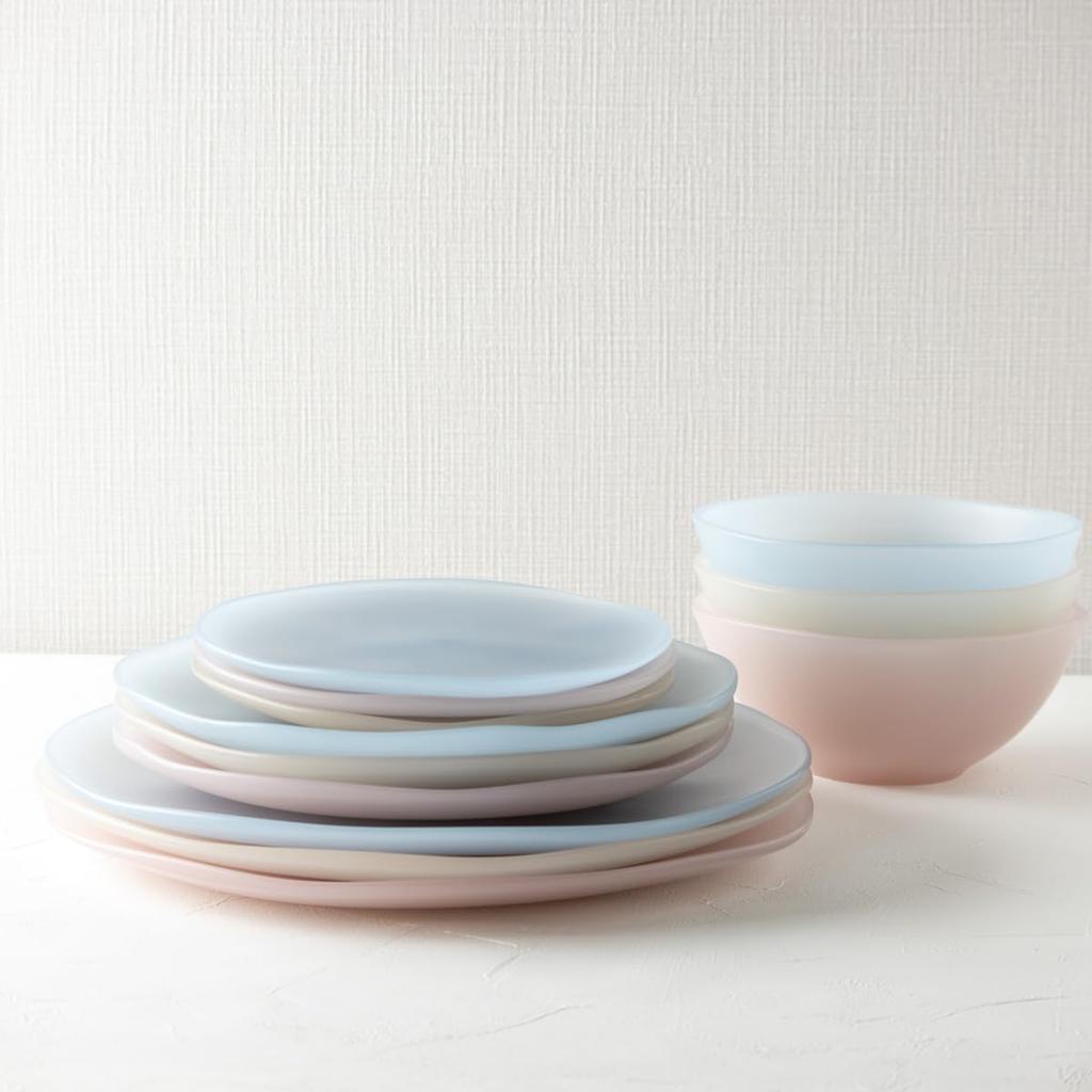 Aboard Homeware Break-Resistant 17cm Smoke Blue Plate, Stylish Design, Plastic, Microwave and Dishwasher Safe, BPA-Free, Perfect for Appetizers,