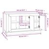 Sideboard Gray Sonoma 102x35x55 cm Particleboard