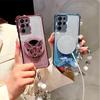 Mirror Shockproof Glitter Magnetic Case for Motorola MOTO Edge 60 50 Edge60 Fusion Pro Neo Butterfly Phone Holder bracelet Cover