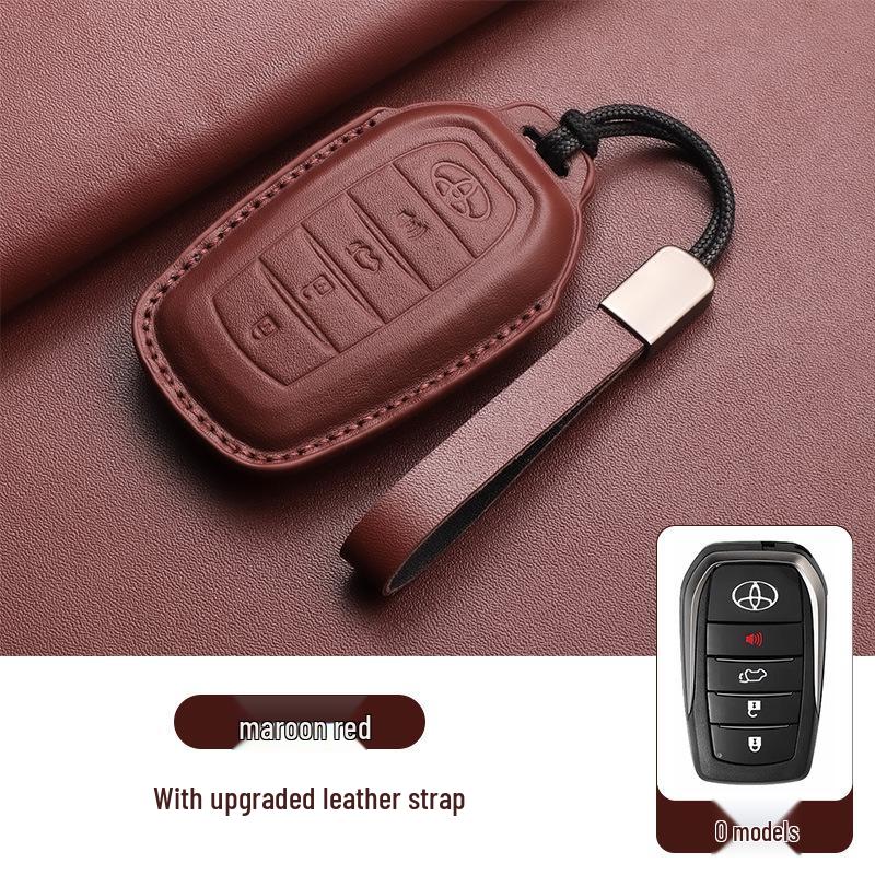 

Leather Key Case for Toyota Sienna, Alphard, Granvia - Protective Shell and Buckle