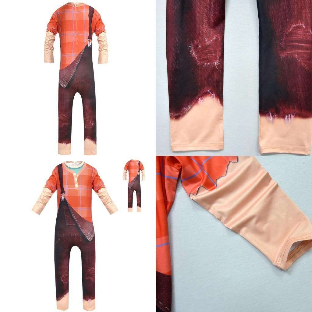 Kids Wreck-it Ralph 2 Cosplay Costume Featuring Soft And Comfortable Jumpsuit Design