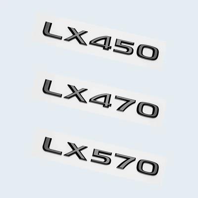 Glossy Black 3D ABS Letters Number LX450 LX470 LX570 Emblem For Car Trunk Logo Sticker Badge Accessories