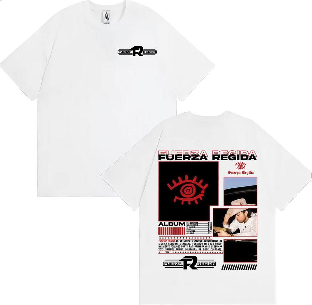 Fuerza Regida 111XPANTIA 2025 Album Tshirts Men Women Hip Hop Punk Style Oversized T Shirt Cotton 100 Short Sleeve Tshirt Tops