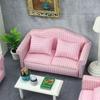 Pretend Play 1:6/1:12 Dollhouse Furniture Doll House Accessories Simulation Plaid Pillow  Gifts