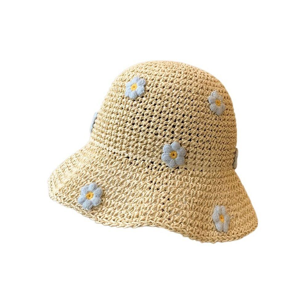 UV Protection Sunscreen Hat Rainbow Color Dome Hat Foldable Knit Cap  Summer 4