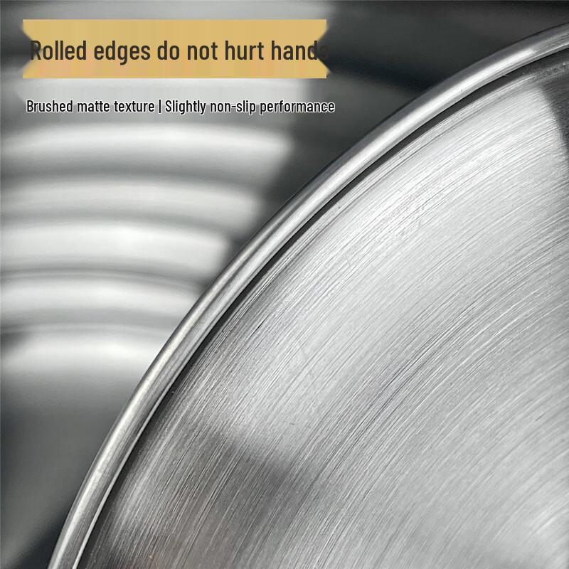 ZISIZ 304 Stainless Steel Round Serving Tray