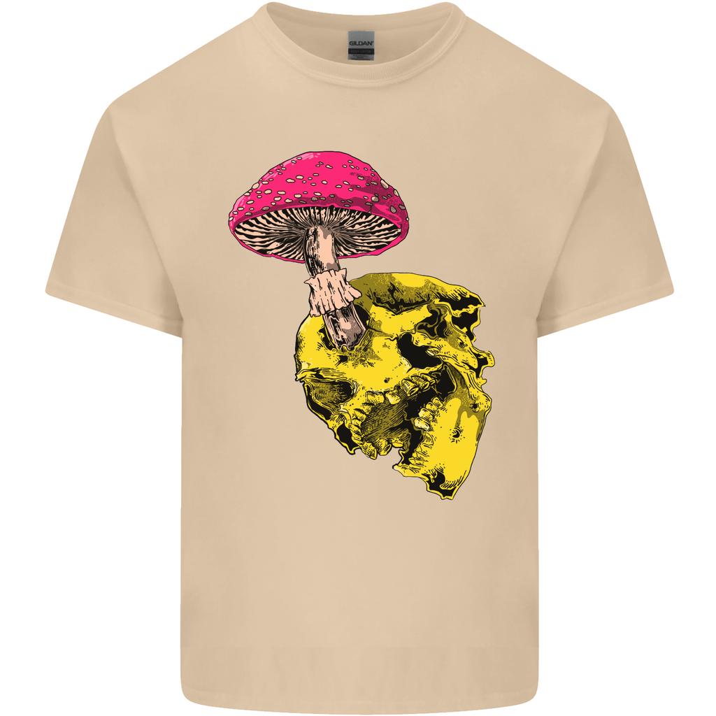 Mushroom Skull Toadstool Magic Gothic Unisexs Light Cotton TShirt